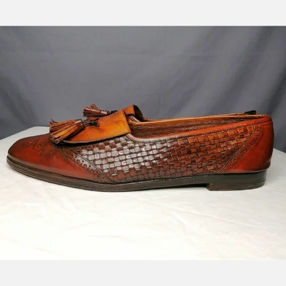 Bragano Basket Weave Spectator Kiltie loafers - Picture 4 of 11